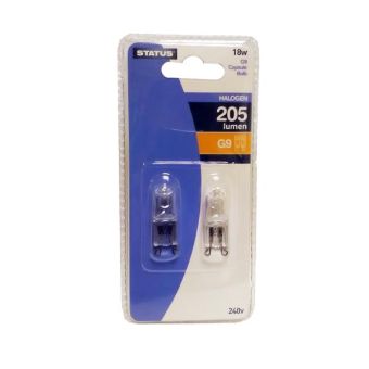 Status 18w Halogen G9 Capsul Lightbulb - Pack of 2