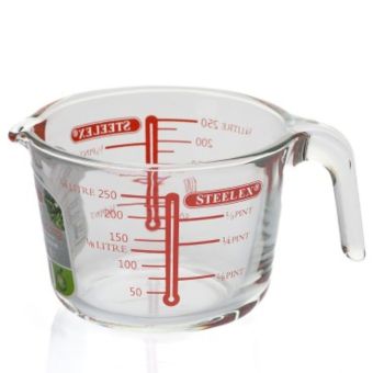Steelex OvenPro 0.25 Litre Borosilicate Glass Measuring Jug with Metric and Imperial Markings