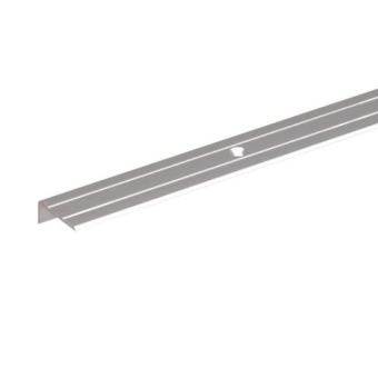 Step Edge Profile Anodised Aluminium Silver - 45mm x 23mm x 2.7mm / 1m