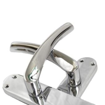Stockholm Chrome Finish Lever Handle 92mm – Elegant Door Handle Pair with Spindle and Fixings