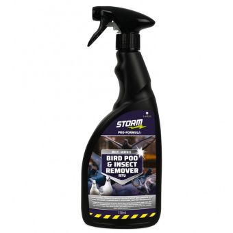 Storm Pro-Formula Bird Poo and Insect Remover – No-Scrub, Non-Bleach Cleaner for Cars, Solar Panels, Windows, Garden Furniture, and More