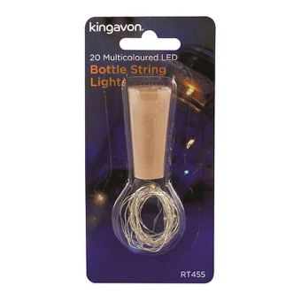 20 LED Multicoloured Bottle Cork String Light