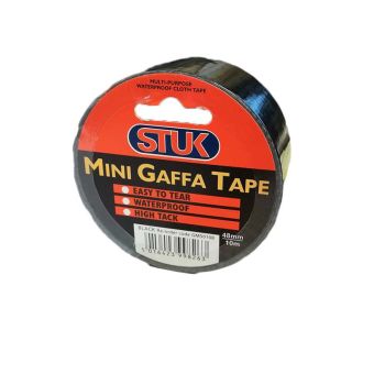 Stuk Mini Black Gaffa Tape - 48mm x 10m