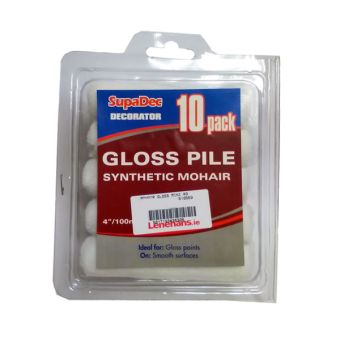 SupaDec Gloss Pile Synthetic Mohair Mini Paint Rollers - 4" Pack of 10