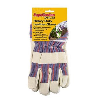 SupaGarden Deluxe Heavy Duty Leather Glove Leather Palm