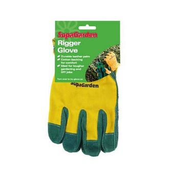 SupaGarden Rigger Glove Durable Leather Palm