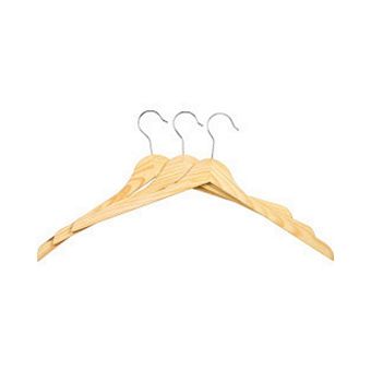 SupaHome Wooden Clothes Hangers - Pack of 3