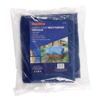 SupaTool Multi Purpose Tarpaulin Blue 3.6m x 2.7m