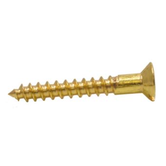 Slotted Countersunk Head Screws, 1" x 6, Solid Brass