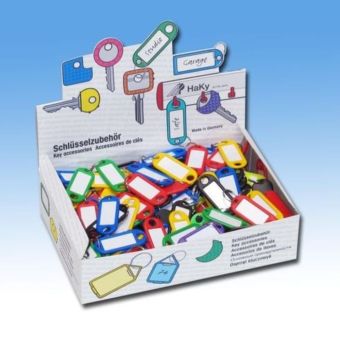 Coloured Plastic Key Tags - each