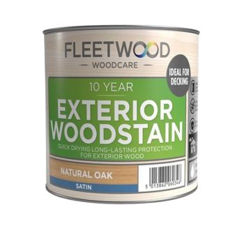Fleetwood 10 Year Exterior Woodstain 2.5L - Natural Oak