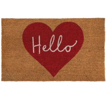 My Mat Coir Hello Heart 45cm x 75cm