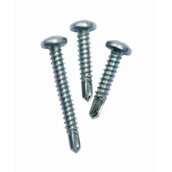 Zinc Plated Phillips Pan Head Self Drilling Screws - M5.5 X 32mm