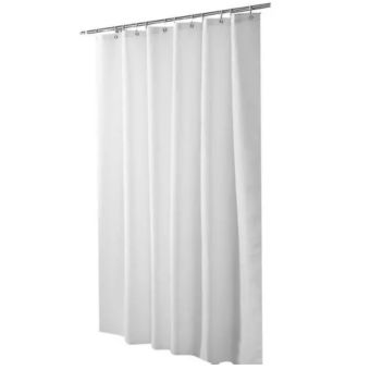 Blue Canyon Plain Polyester White Shower Curtain - 180cm [BCSC300WH]