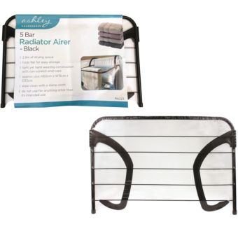 Black 5 Bar Radiator Airer