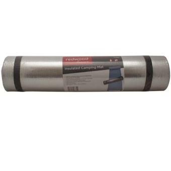 Redwood Insulated Camping Mat with Thermal Foil Backing – Lightweight Roll-Up Outdoor Sleeping Mat 180 x 50 cm