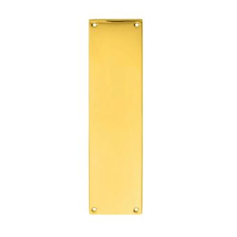Polished Brass Victorian Finger Plate 305 x 70mm