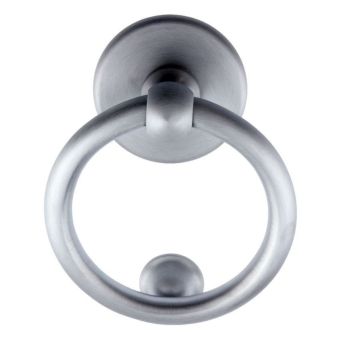 Satin Chrome Victorian Ring Door Knocker