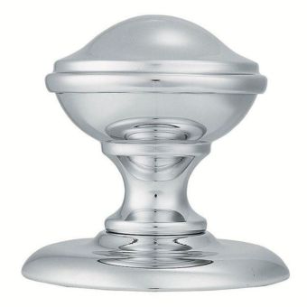 Polished Chrome Victorian Round Centre Door Knob