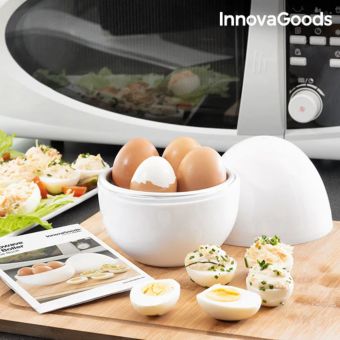 Egg Cooker for Microwaves with Boilegg InnovaGoods Recipe Book