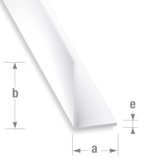 Pvc Unequal Corner White - 15,, x 25mm x 1m