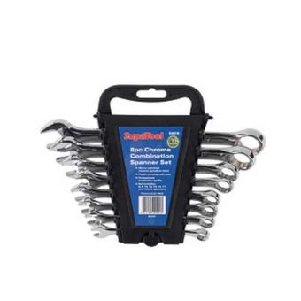 SupaTool Chrome Combination Spanner Set - 8 Piece