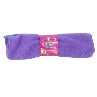 Superbright Microfibre Cloths - Pack of 4