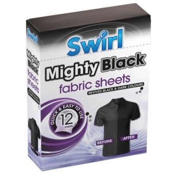 Swirl Mighty Black Sheets - 12 Pack
