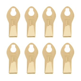 Takker Brass Plated Picture Hooks Hangers Pack of 8