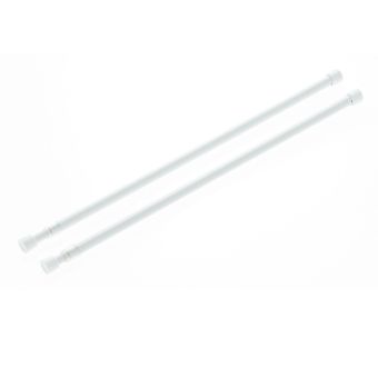 Telescopic Metal Curtain Rod Holder Ø8 x 30/50mm - White
