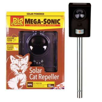 The Big Cheese Mega-Sonic® Solar Cat Repeller – Humane, Weatherproof and Eco-Friendly Pest Control