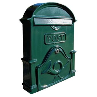 The Brosna Cast Aluminium Post Box - Fir Green