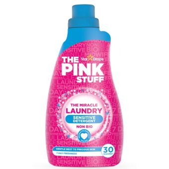 The Pink Stuff Sensitive Non-Bio Laundry Liquid 960ml – Dermatologically Tested, Midwife Approved, 7 Days of Freshness