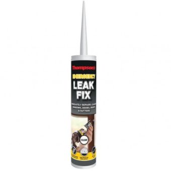 Thompson’s Leak Fix Clear Waterproof Sealant 310ml for Exterior Surface Sealing and Repair