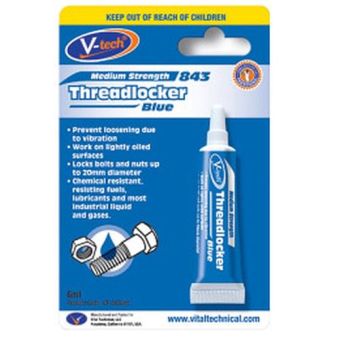 Streetwize V-Tech Blue Threadlocker Adhesive - 6ml