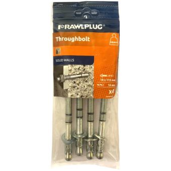Rawlplug Throughbolt - M10 x 115mm (Pack of 4)