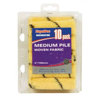 Supadec 4" Medium Pile Tiger Paint Rollers - Pack Of 10