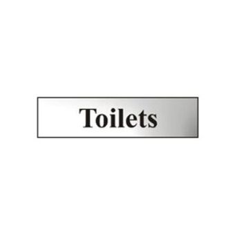 Toilets Sign Silver