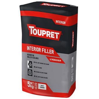 Toupret Interior Filler 5kg – Professional One-Coat Decorator’s Filler for Walls & Ceilings