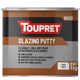 Toupret Glazing Putty 1kg – Flexible, Crack-Resistant Wood Putty
