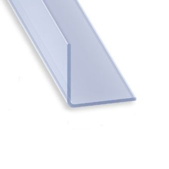 Clear Transparent PVC Equal Corner Profile - 20mm X 20mm X 1m