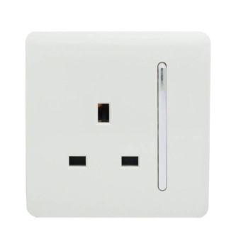 Trendi 1 Gang 13 Amp Switched Socket White