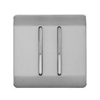 Trendi 2 Gang 2 Way Switch Stainless Steel