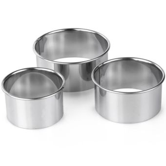 Plain Pastry Cutters Set of 3 – Durable Baking Essentials for Perfect Pies and Tarts