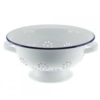 Enamel Colander 24cm – Durable, Classic Kitchen Strainer for Draining Pasta, Vegetables and Fruit