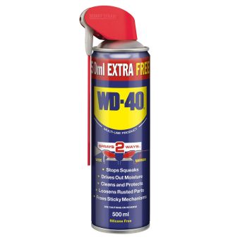 WD-40 Smart Straw Multi-Use Lubricant 500ml – Rust Prevention, Lubrication, and Cleaning Spray