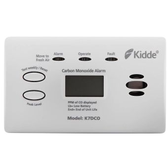 Kidde K7DCO Digital Carbon Monoxide Detector with 10 Year Warranty