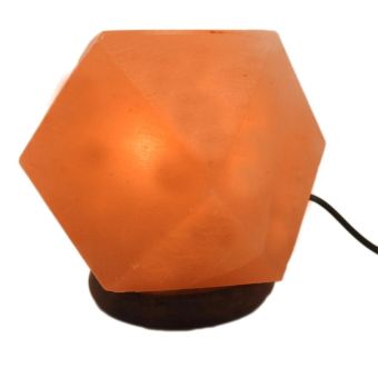 Himalayan Salt Lamp Diamond Shape (Natural) – Complete Air Purifying Lamp