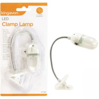 Kingavon LED Clamp Lamp – Portable Clip-On Reading and Desk Light
