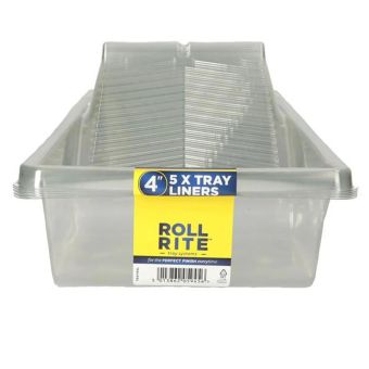 Fleetwood 4" Roll Rite Paint Tray Liners – 5 Pack for Easy Clean-Up